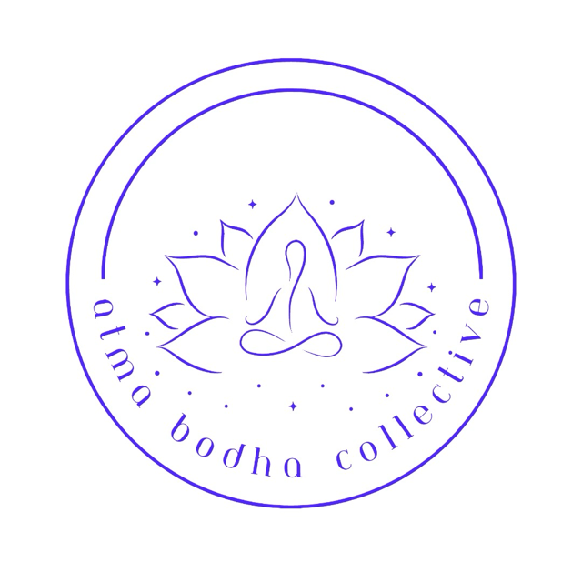 Atma Bodha Collective logo: a lotus with a meditating figure