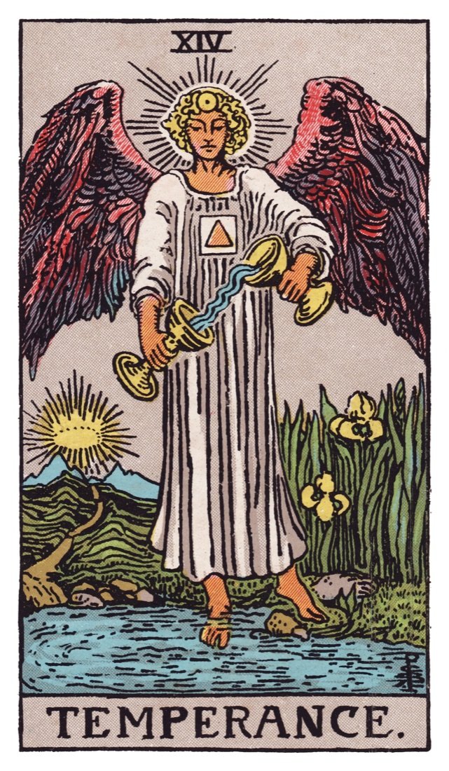 Temperance tarot card
